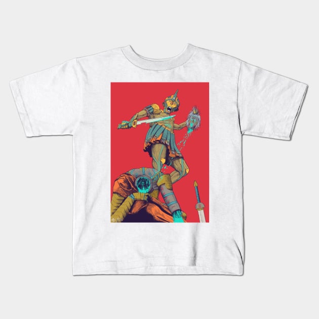 Cyber Gladiators 01 Kids T-Shirt by PikPikPik